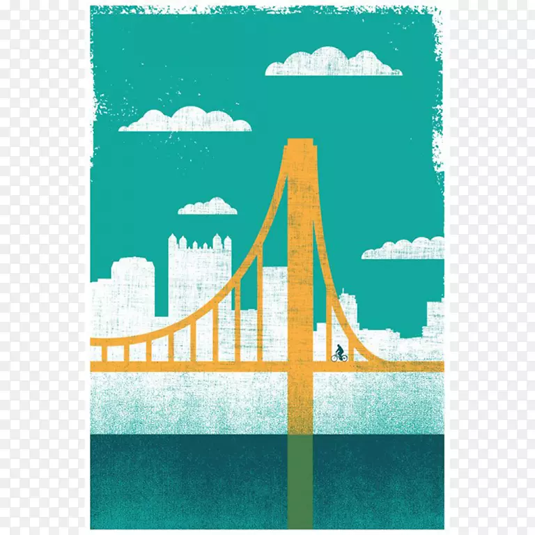 匹兹堡丝网印刷桥版画-桥