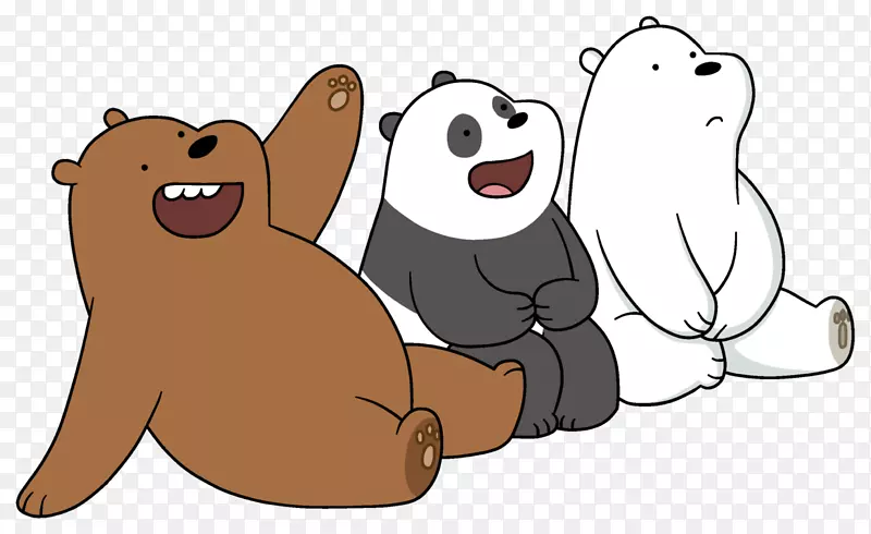大熊猫，北极熊，小熊