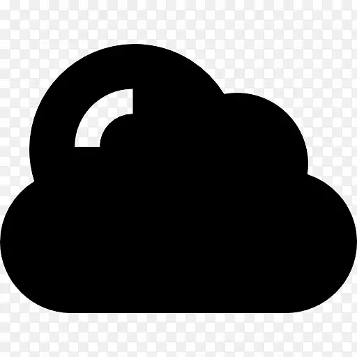 云计算计算机图标数据中心虚拟私有云计算机服务器-漆黑的云彩充斥着天空。