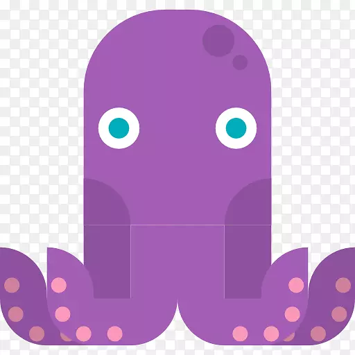 章鱼电脑图标剪辑艺术-自然海洋动物章鱼