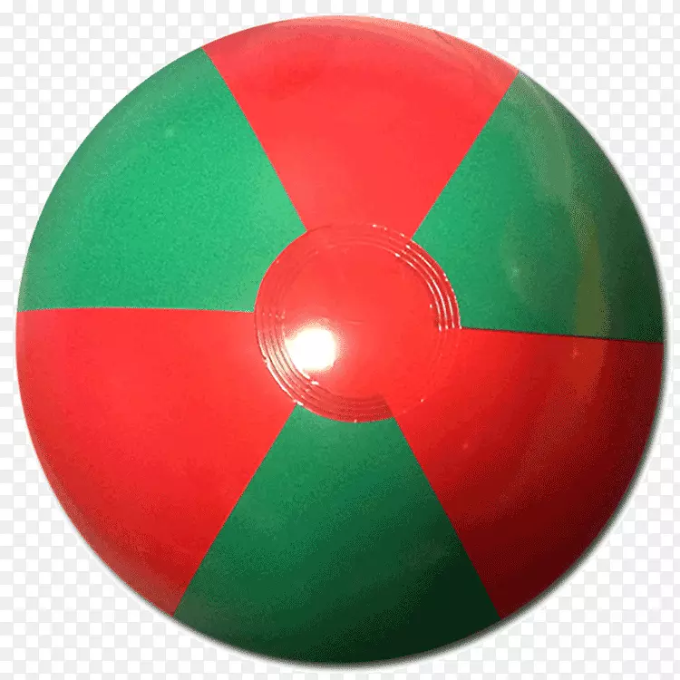 沙滩球足球红球