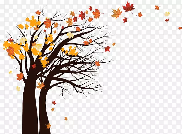 桌面壁纸秋树剪贴画-秋季
