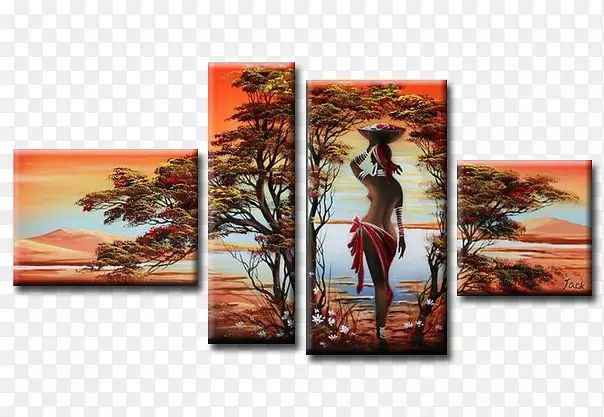 油画画布非洲艺术
