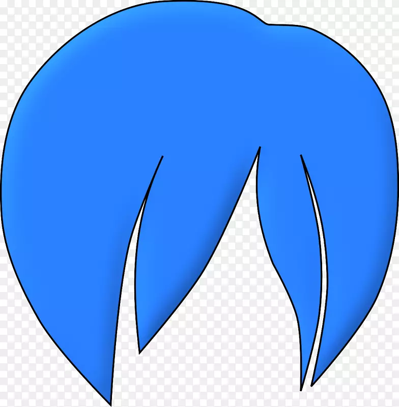 蓝发型剪贴画彩色头发