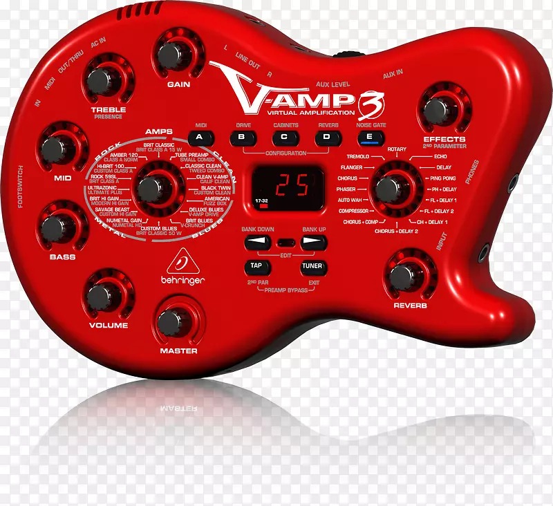 吉他放大器贝林格v-amp 3效果处理器和踏板放大器模型.吉他