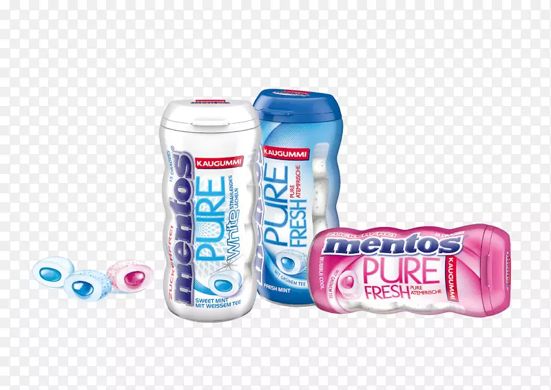 口香糖Mentos塑料瓶薄荷水瓶口香糖