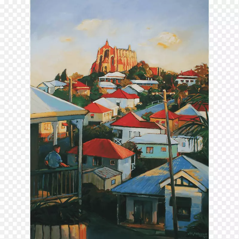 红山春山帕丁顿阿什格罗夫郊区-绘画