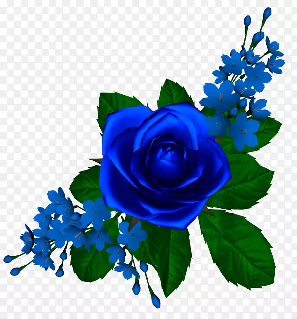 蓝玫瑰插花艺术-玫瑰