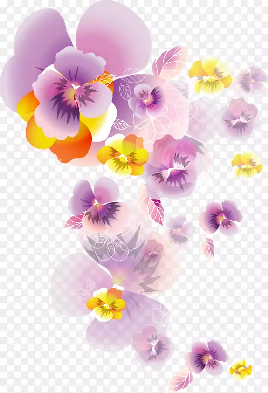 紫花、无壁虹膜、剪贴画.花