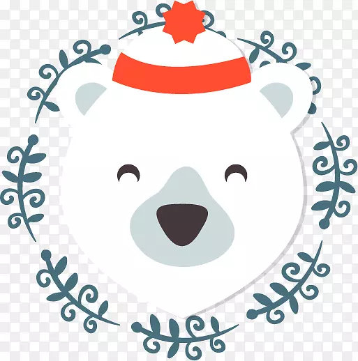 北极熊圣诞剪辑艺术熊