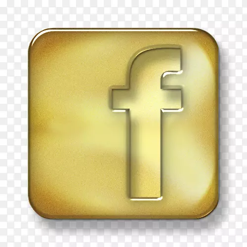 金色电脑图标标志社交媒体-黄金