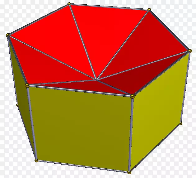 六角棱镜几何多面体底座