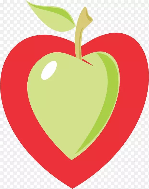 苹果心脏夹艺术-苹果