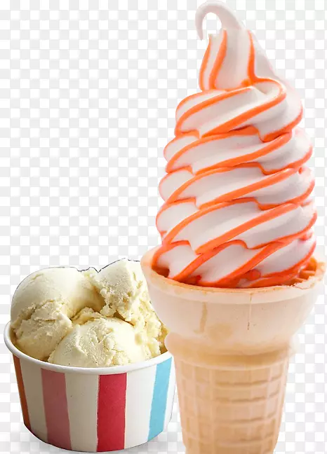 圣代冰淇淋锥冻酸奶意大利冰淇淋