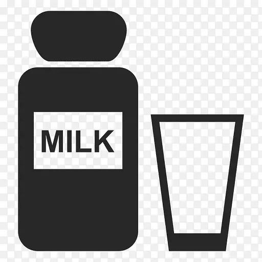 牛奶瓶电脑图标玻璃牛奶