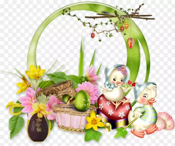 复活节兔子复活节星期一花设计-复活节