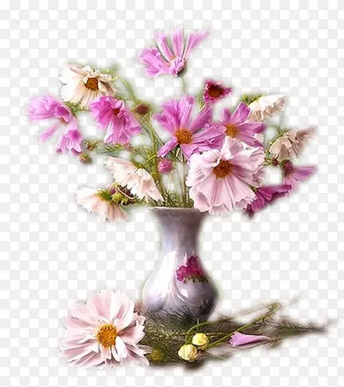 花卉设计花瓶切花花瓣花瓶