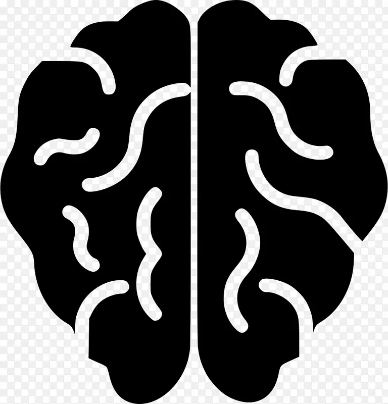人脑计算机图标-大脑