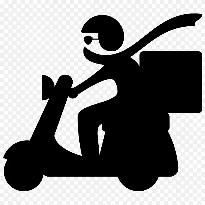 送货服务-摩托车快递员-人