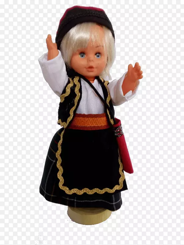 布娃娃民间服饰纪念品丽卡帽雕像-娃娃