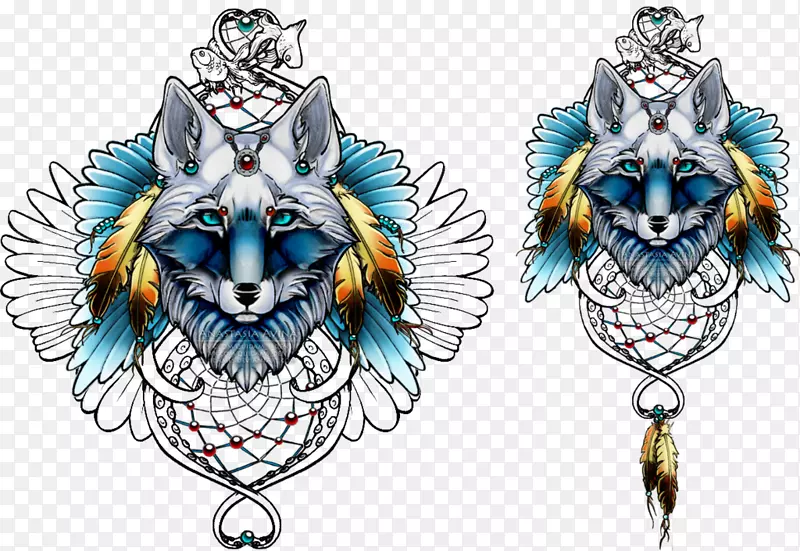 灰狼画魔鬼艺术寻梦者-人