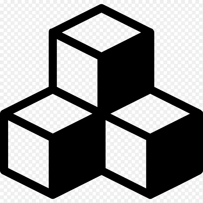 计算机图标糖立方体方立方体