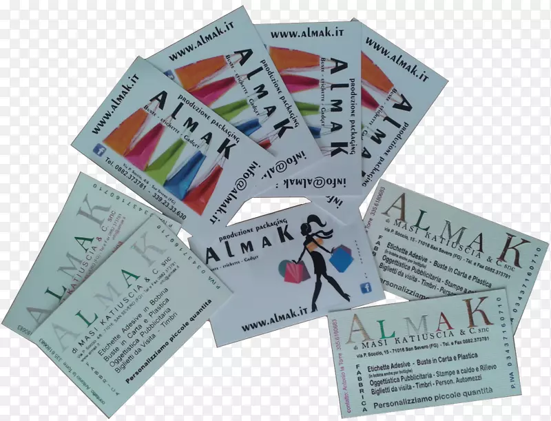 纸标签名片Almak S.N.C印刷
