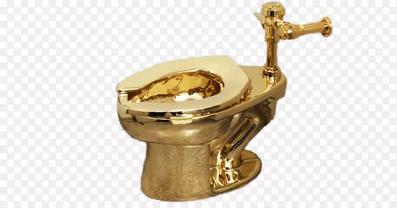 所罗门河古根海姆博物馆黄金厕所浴室-黄金