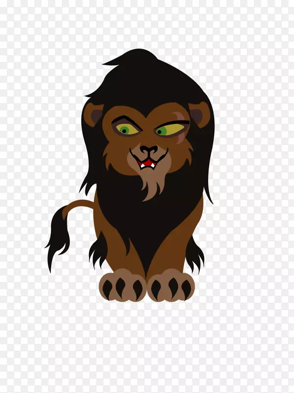 狮子伤疤木法沙辛巴画-狮子