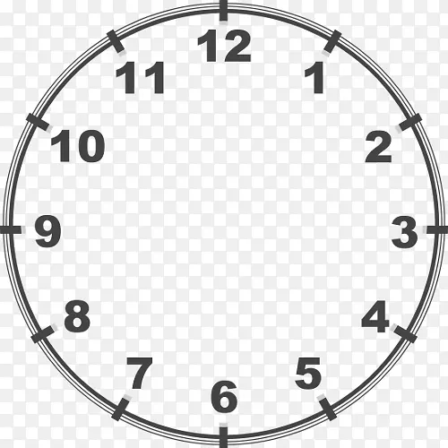 时钟表面工作表时间数学时钟