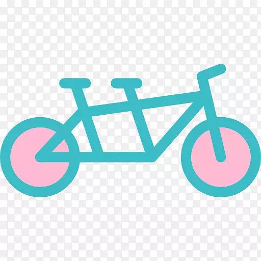 电脑图标串联自行车剪贴画-自行车