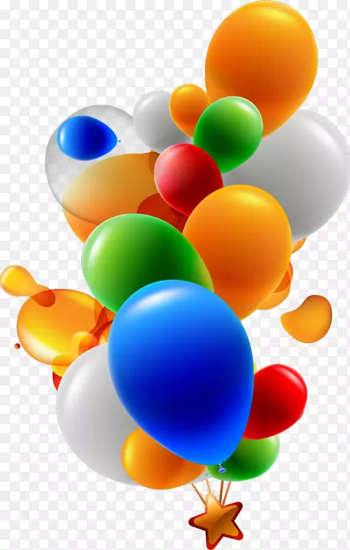 玩具气球生日儿童剪贴画-生日
