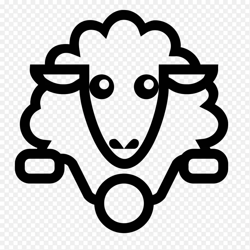 绵羊电脑图标干草剪贴画-绵羊