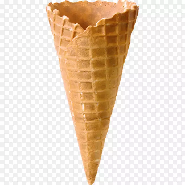 冰淇淋圆锥形华夫饼干卷冰淇淋