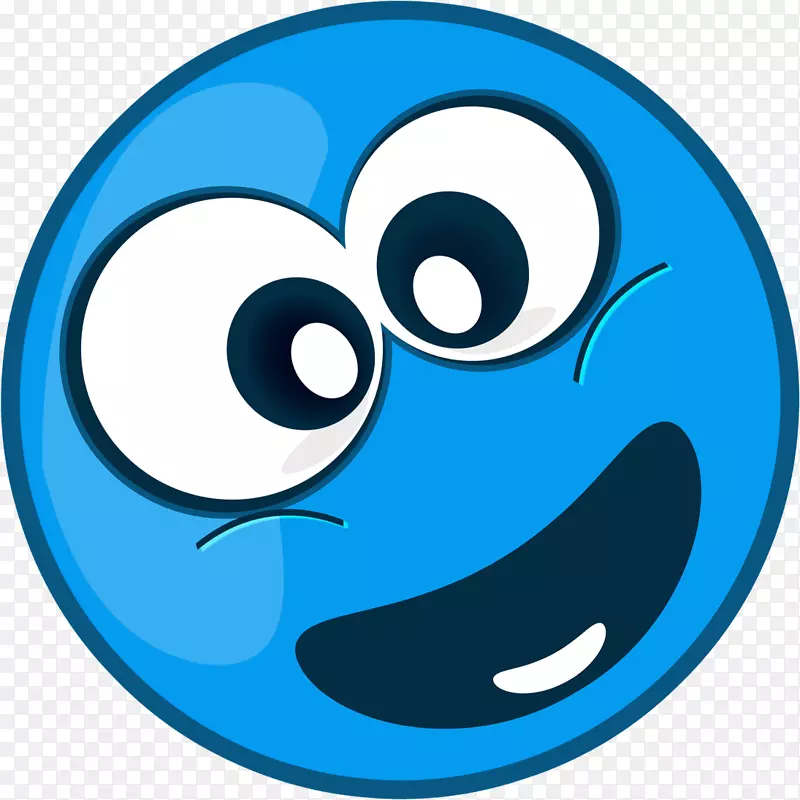 笑脸圈短信微软天蓝色剪贴画-笑脸