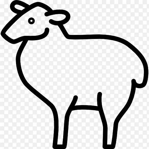 牛羊剪贴画-绵羊