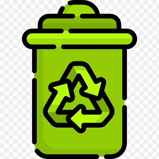 垃圾桶及废纸篮电子废物绿色剪贴画