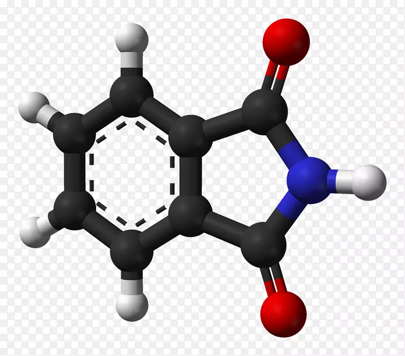 萘球棒模型5-羟色胺吲哚分子