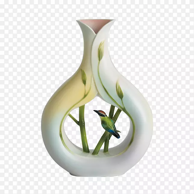 花瓶-瓷器鸟花瓶