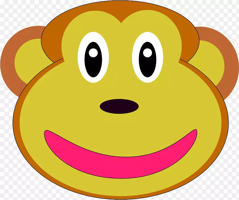 笑猿电脑图标剪贴画-笑脸