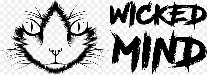 胡须虎线艺术猫标志-虎