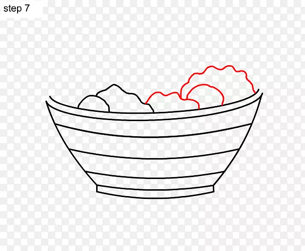绘制水果沙拉碗-色拉
