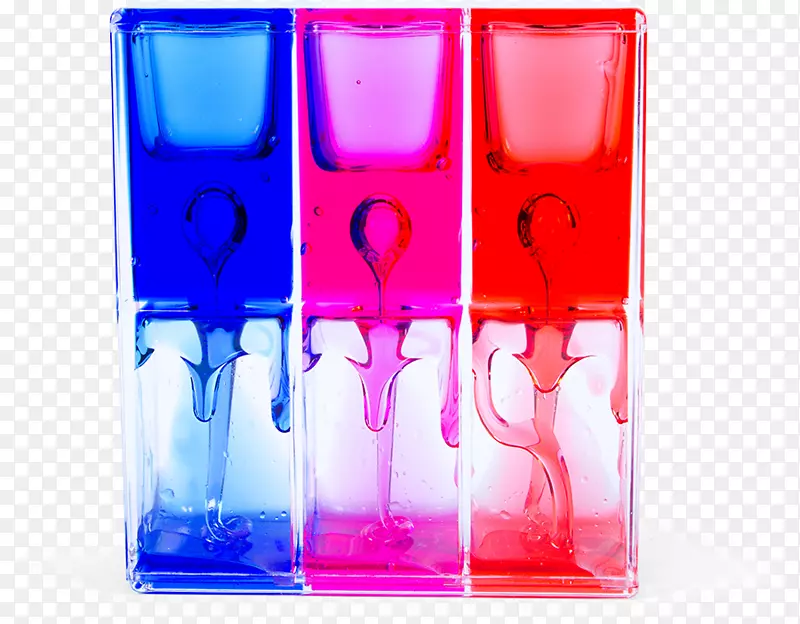 液体运动彩色玻璃瓶