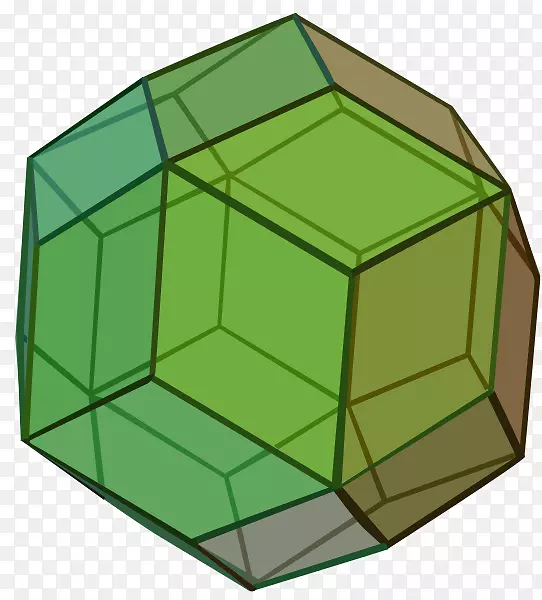 菱形三面体，菱形十二面体，二重面体，三面体面