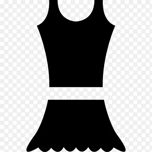 电脑图标小黑裙子服装