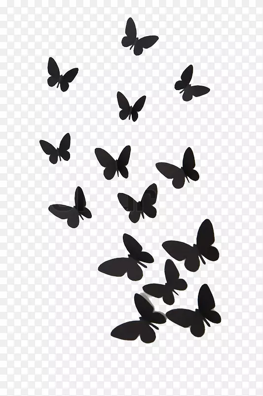 蝴蝶桌面壁纸黑白模板-蝴蝶