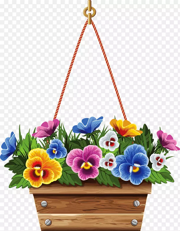 花盆挂篮夹艺术.花