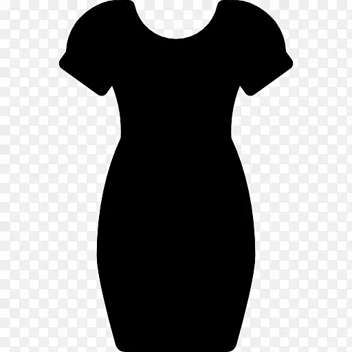 小黑连衣裙t恤服装电脑图标t恤