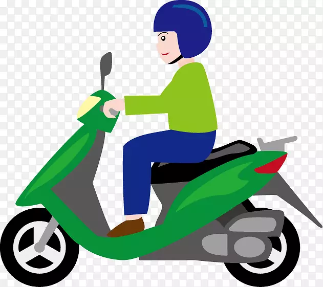 两轮汽车保险摩托车剪贴画-摩托车