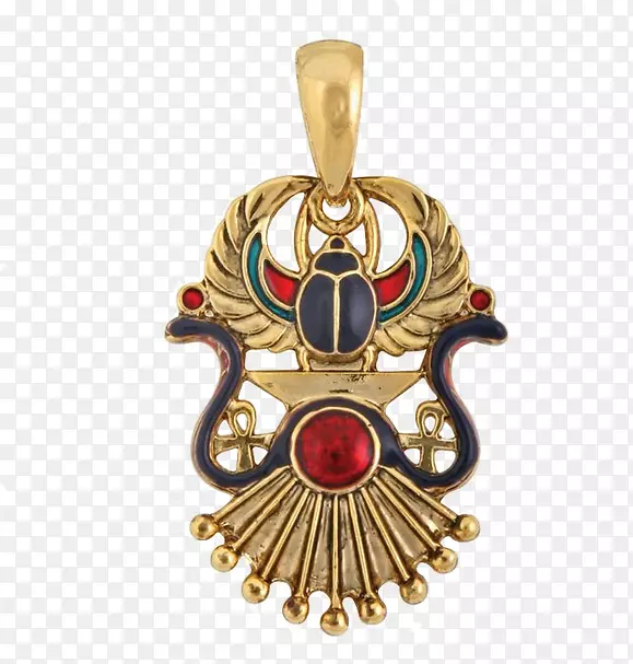 古埃及圣甲虫魅力和吊坠项链珠宝项链